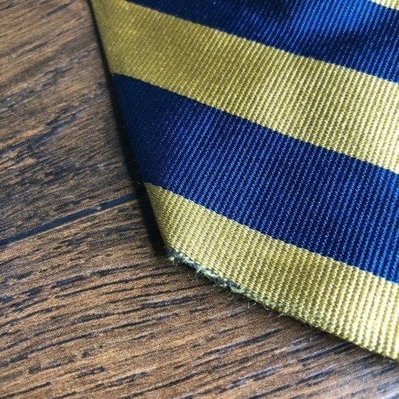 J. Crew Yellow and Blue Handmade Silk Tie - Picture 9 of 9